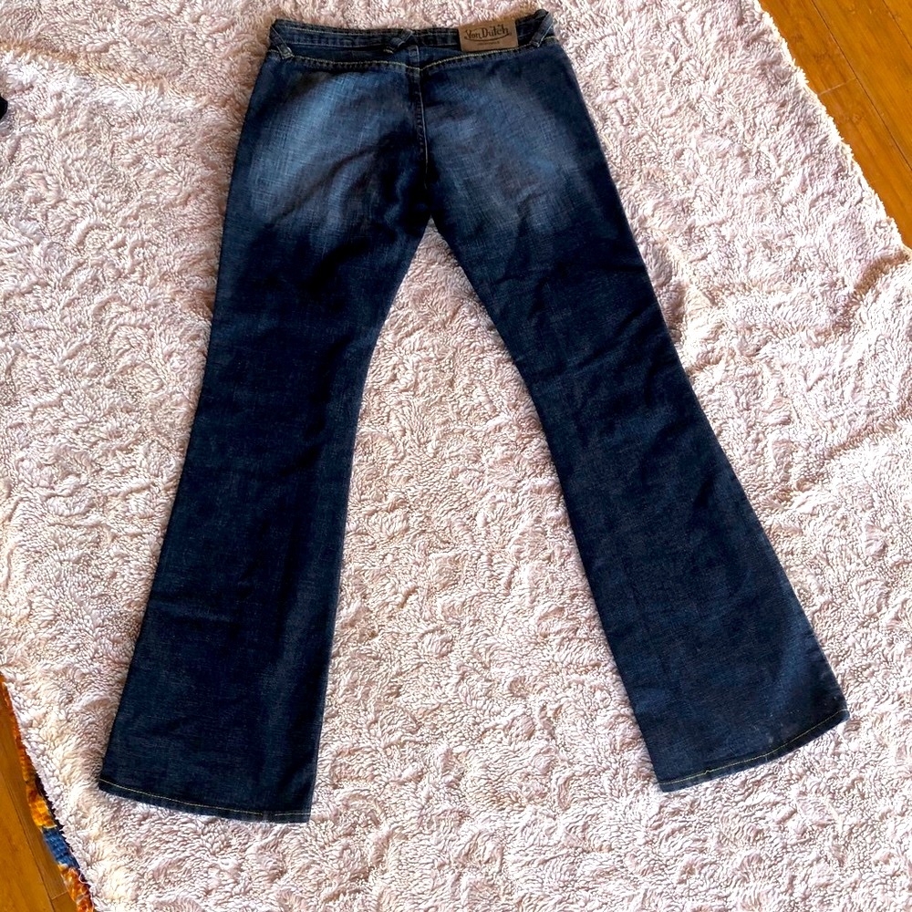RELIST & SOLD 😃Von Dutch Colored LOGO Jeans Pink Green Motorcyles & Race Cars - Picture 3 of 12
